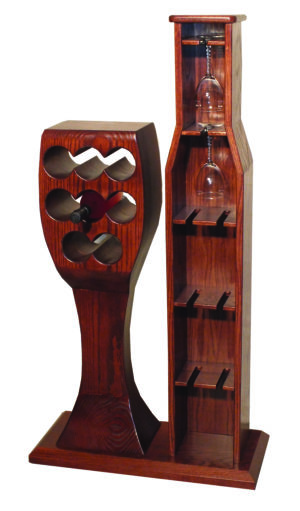 Wine Rack with Goblet Holder