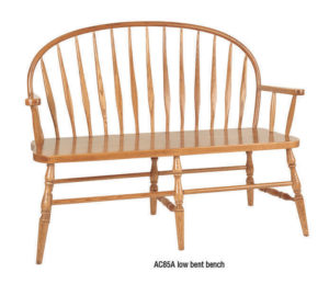 Low Bent Bench with Arms