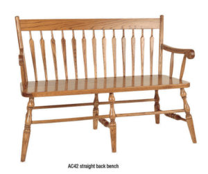 Straight Back Bench with Arms