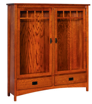 ESWC Arts and Crafts 2-Door 6-Shelf 2-Drawer Bookcase