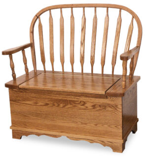 AJ Bent Feather Bow Bench with Storage