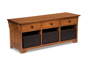 AJ Lattice Weave Drawer Bench