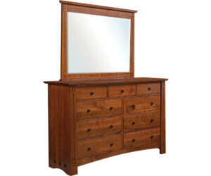 OLDE TOWN MISSION DRESSER & MIRROR