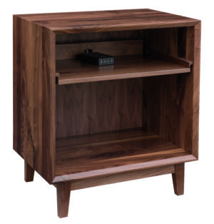 PALM SPRINGS OPEN NIGHT STAND WITH PULLOUT SHELF