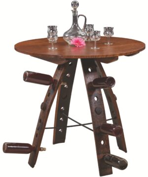 BARREL STAVE TABLE w/SWIVEL