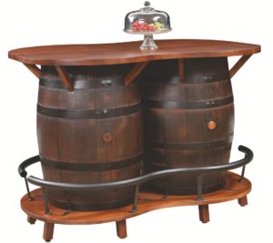 DOUBLE BARREL BAR TABLE