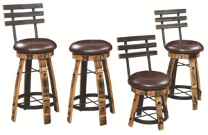 BAR STOOL cushioned seat stave back