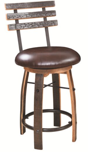 BAR STOOL cushioned seat & stave back